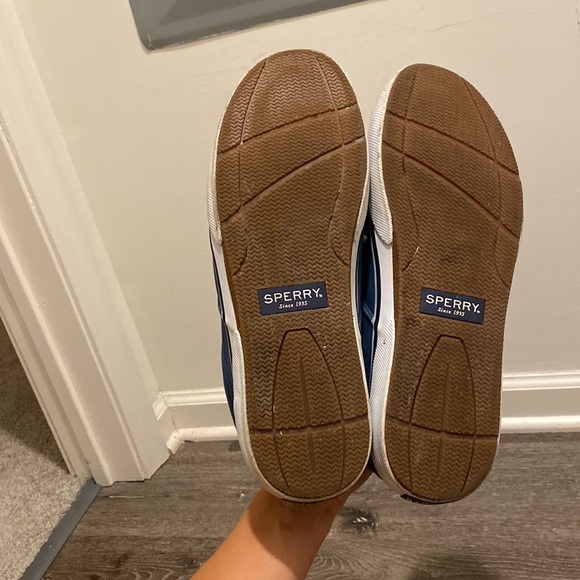 Navy Sperry Striper Sneaker Boat Shoe - Picture 4 of 4